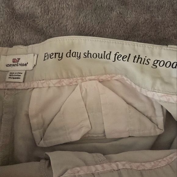 Vineyard Vines Beige Bermuda Shorts w Front & Back Pockets! Size 10 - Picture 3 of 6